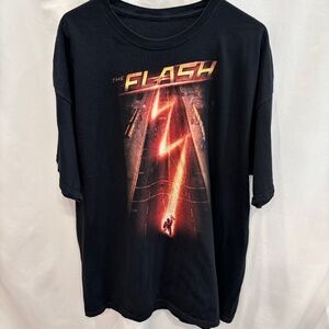 DC Comics The Flash Lighting Bolt TV Series Promo Graphic Tee T-Shirt Size L